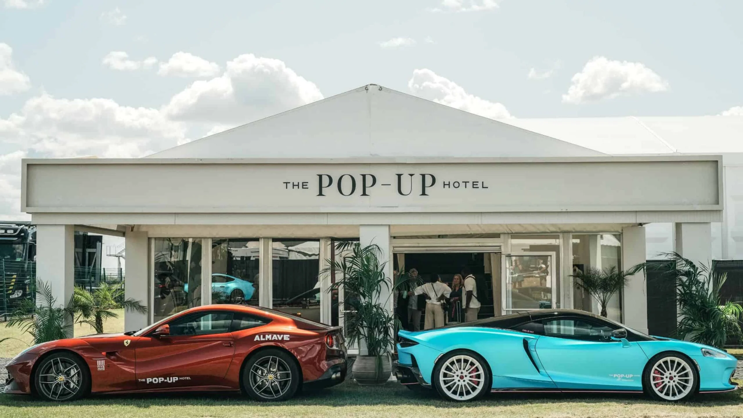 Trackside pop-up hotel hospitality